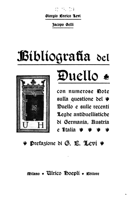 Bibliografia del duello