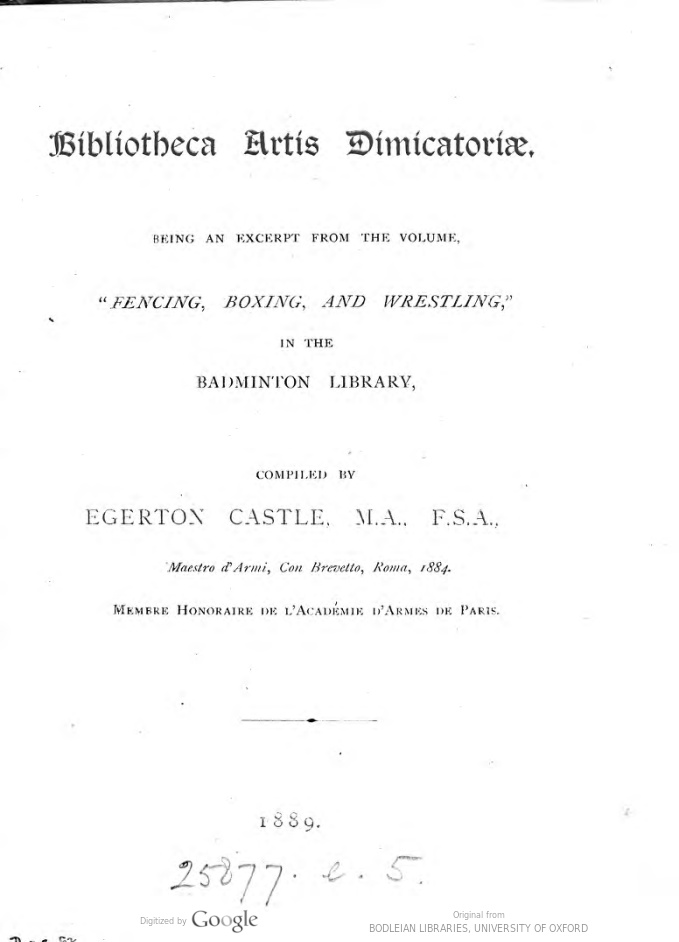 Bibliotheca artis dimicatoriae