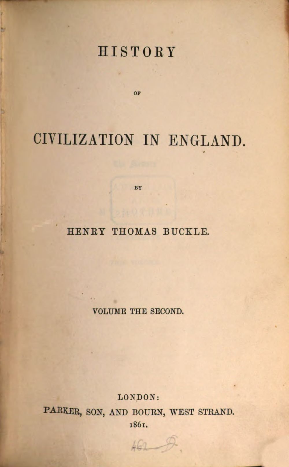 History of Civilization in England