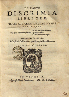 Dell'Arte di Scrima Libri Tre