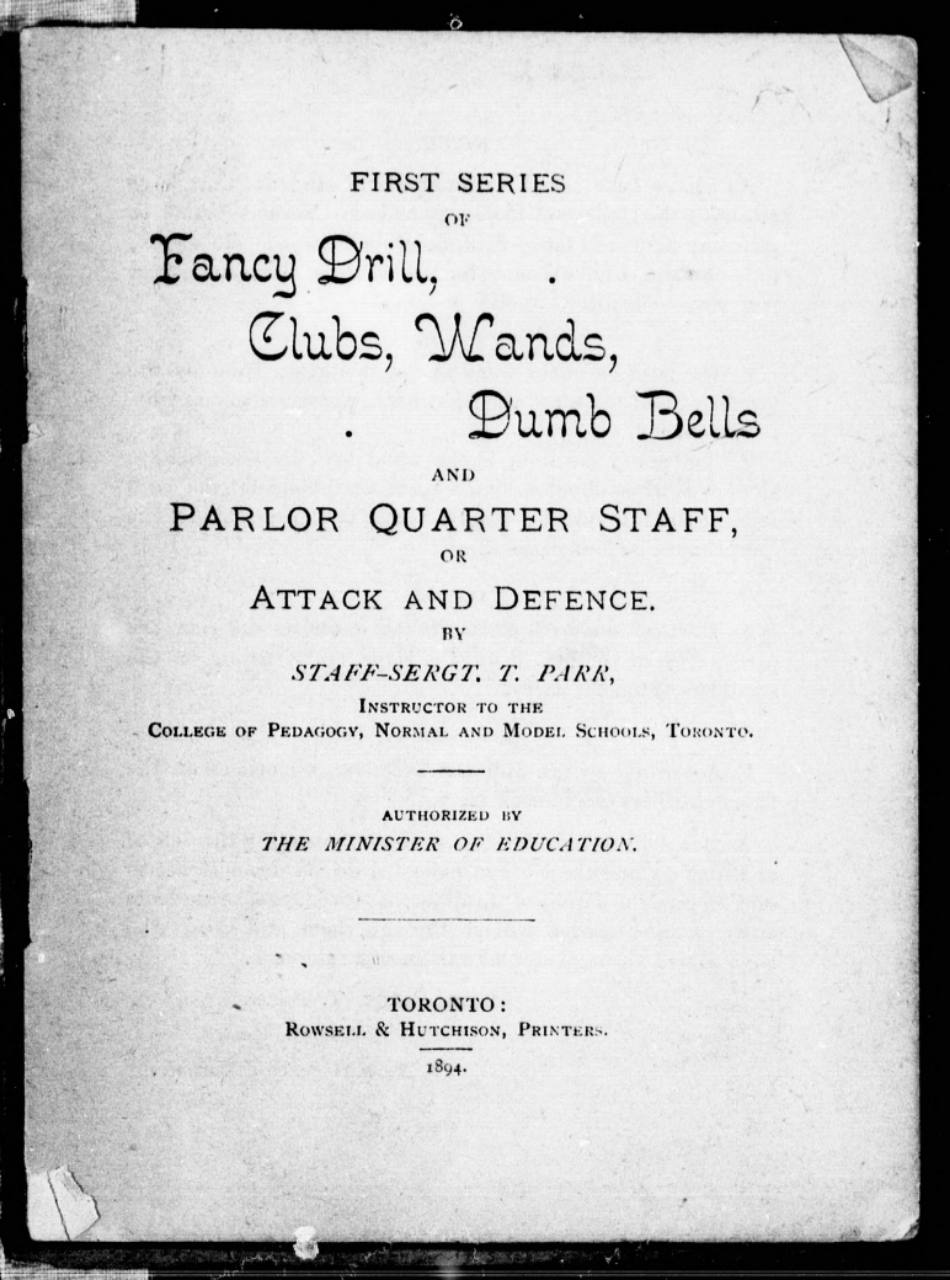 First Series of Fancy Drill, Clubs, Wands, Dumb Bells and Parlor Quarter Staff