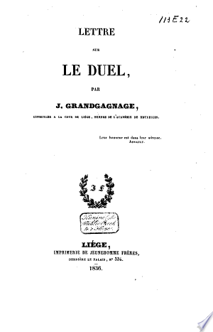 Lettre sur le duel