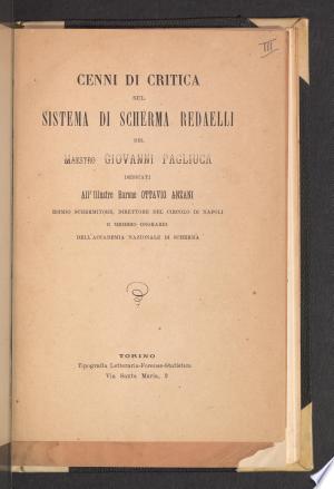 Cenni di critica sul sistema di scherma Radaelli