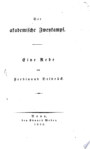 Der akademische Zweykampf : eine Rede