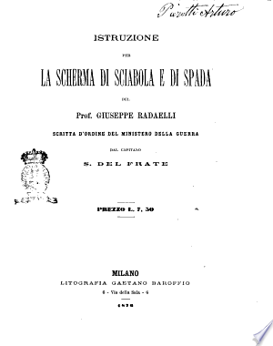 Istruzione per la scherma di sciabola e di spada