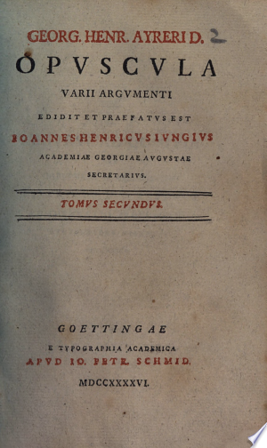 Opuscula varii argumenti