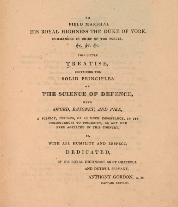 A Treatise on the Science of Defence, for the Sword, Bayonet, and Pike in Close Action