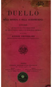 Il duello nella dottrina e nella giurisprudenza