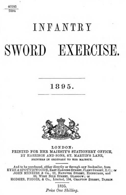 Infantry sword and carbine sword-bayonet exercises