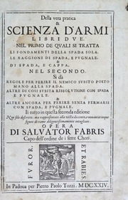 Della vera pratica e scienza d'armi