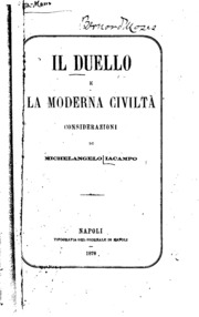 Il duello e la moderna civiltà: considerazioni