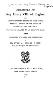 Chronicle of Henry VIII of England