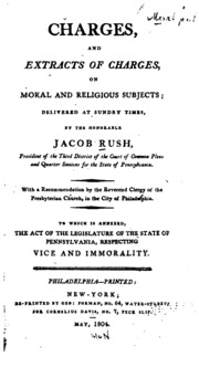 Charges, and Extracts of Charges, on Moral and Religious Subjects