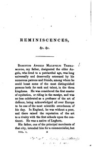 Reminiscences of Henry Angelo, with Memoirs of His Late Father and Friends