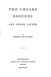 The Works of Thomas De Quincey