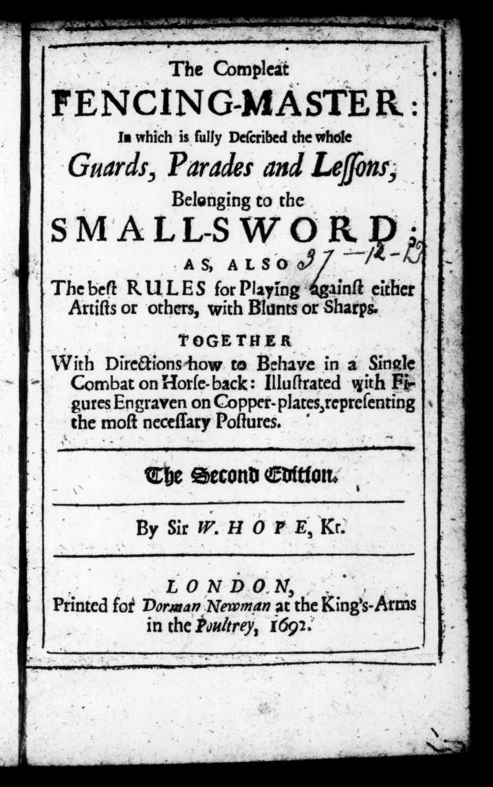 The Compleat Fencing-Master