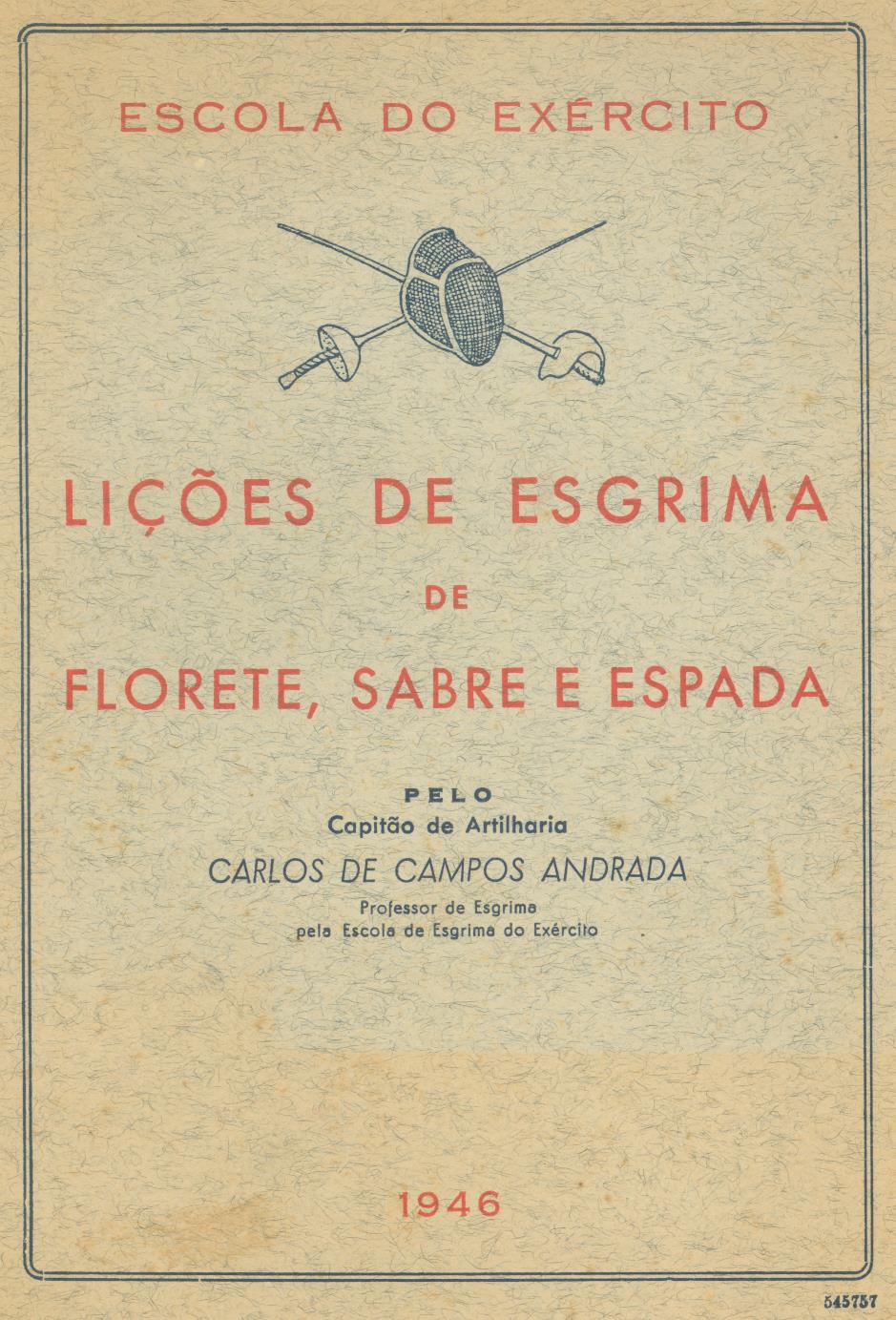 Lições de esgrima, de florete, sabre e espada