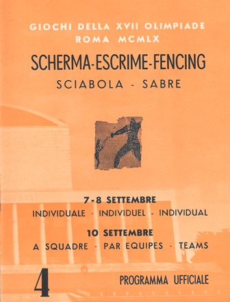 Scherma = Escrime = Fencing : sciabola : sabre : programma ufficiale
