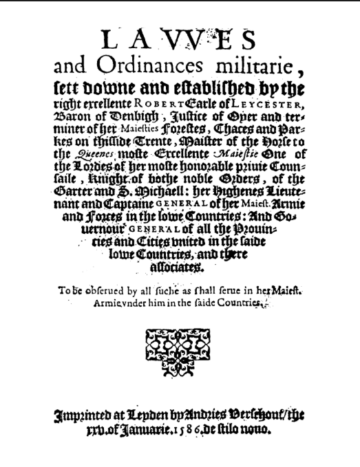 Lawes and Ordinances Militarie
