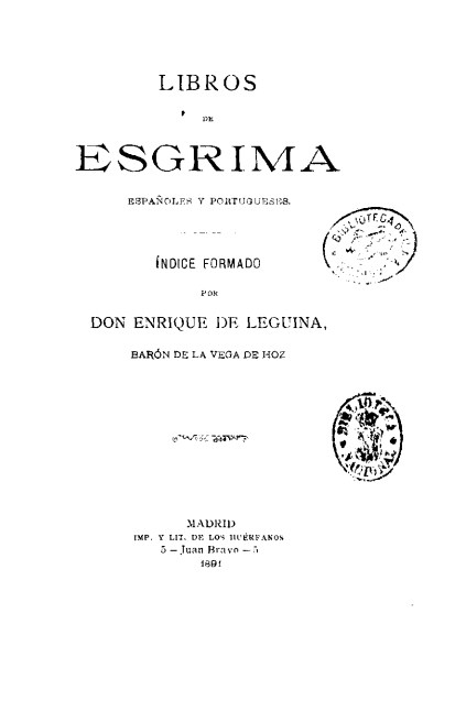 Libros de esgrima españoles y portugueses