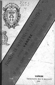 Regolamenti e programma pel torneo di scherma e ginnastica che avrà luogo in Varese nel settembre 1886