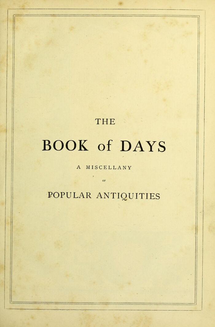 CHAMBERS'S BOOK OF DAYS. Royal