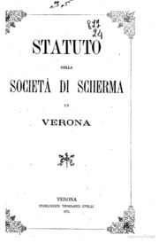 Statuto della Società di Scherma in Verona