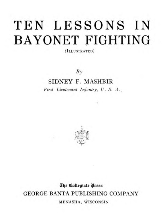 Ten Lessons in Bayonet Fighting