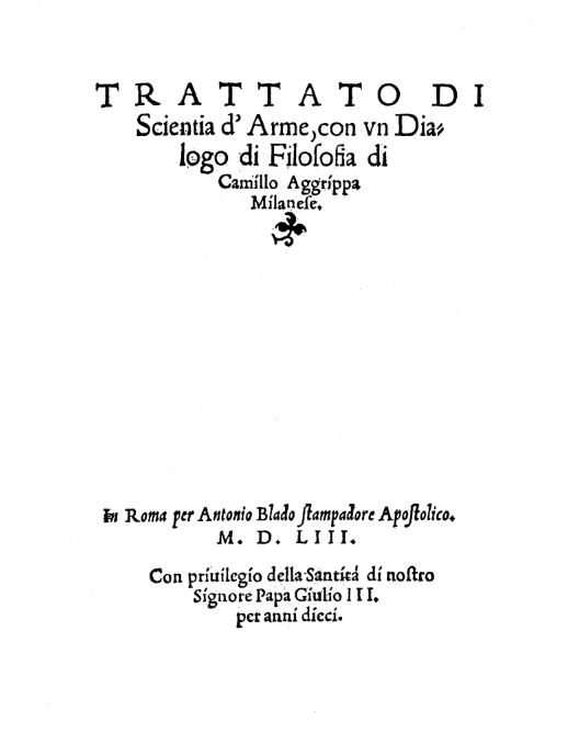 Trattato di Scientia d'Arme, con vn Dialogo di Filosofia