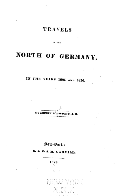 Travels in the North of Germany: in the years 1825 and 1826