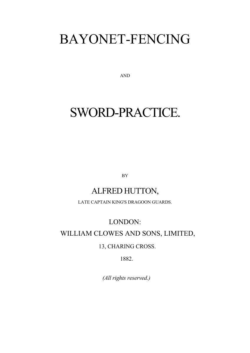 Bayonet-Fencing and sword practice