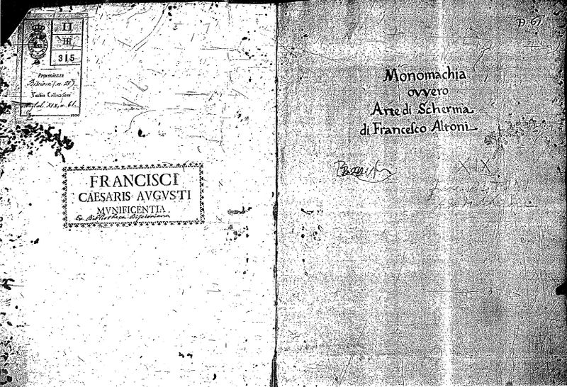 Monomachia ovvero Arte di Scherma