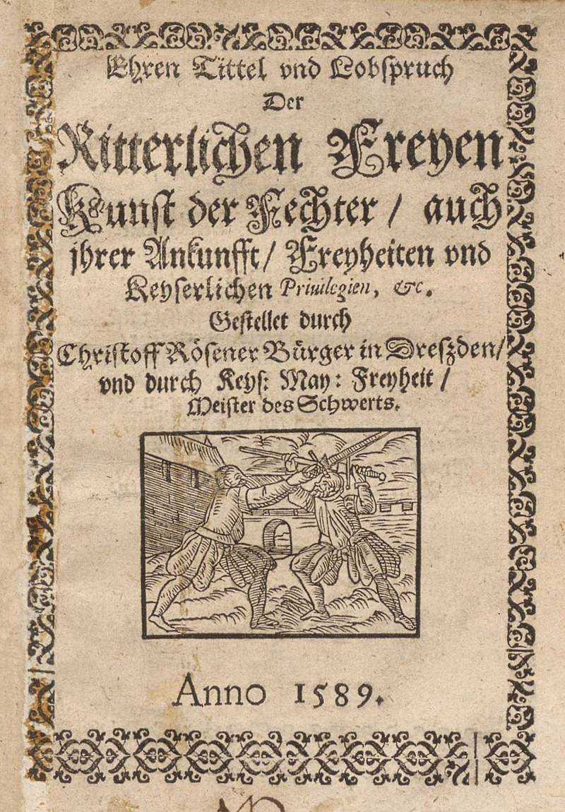 Ehrentitel und Lopspruch der Fechtkunst