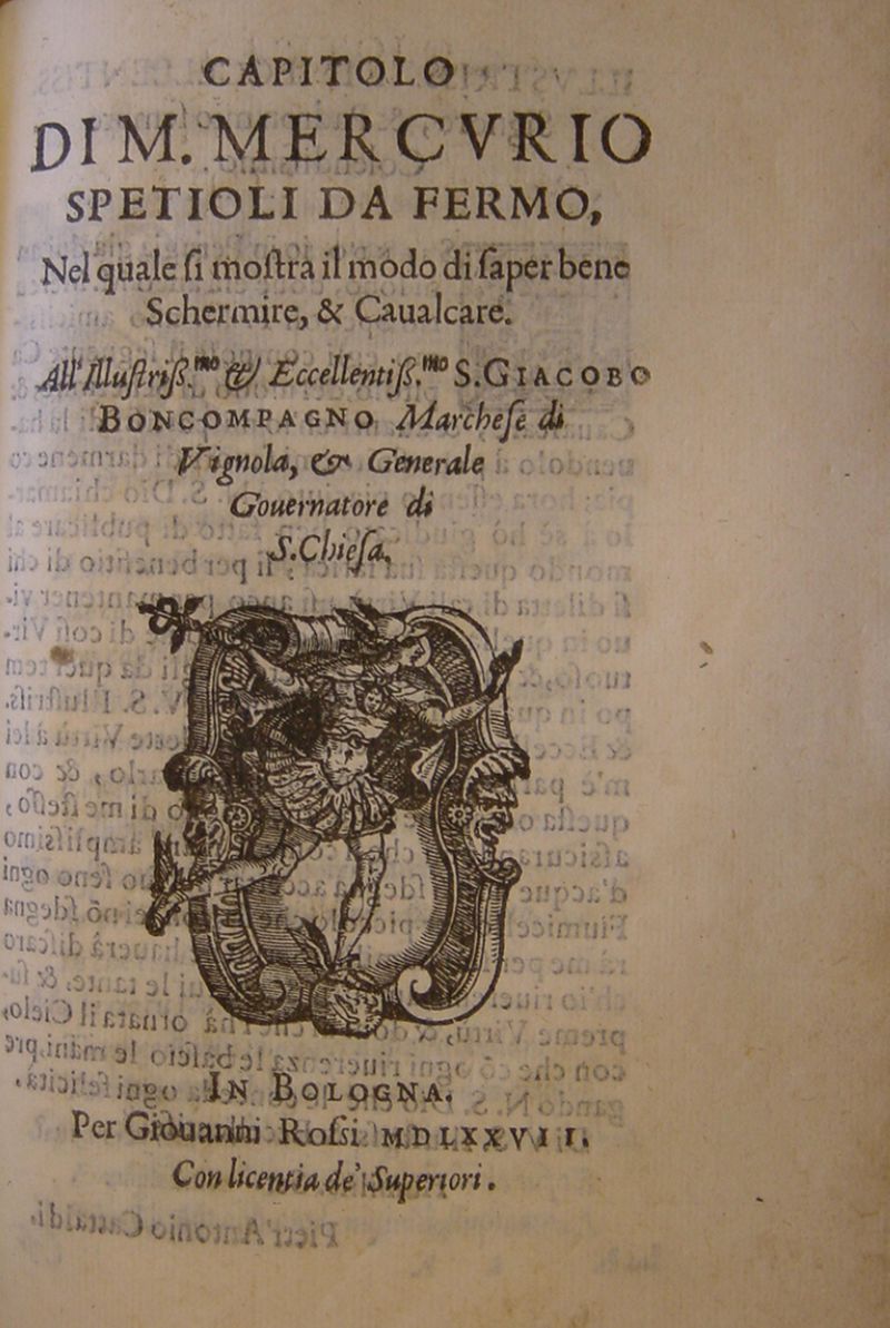 Capitolo di M. Mercvrio Spetioli da Fermo