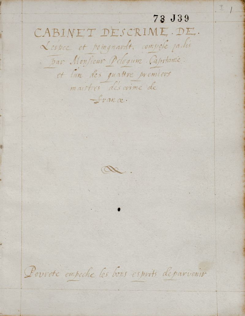 Cabinet d'escrime de l'espee et poingnardt
