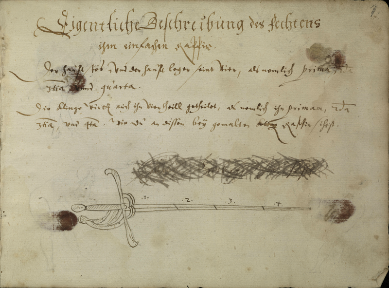 Eigentliche Beschreibung des Fechtens im einfachen Rappir (MS Var.7)